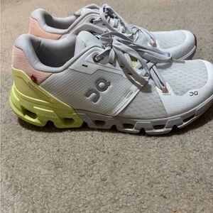 On Running Women's Sneakers in White and Yellow